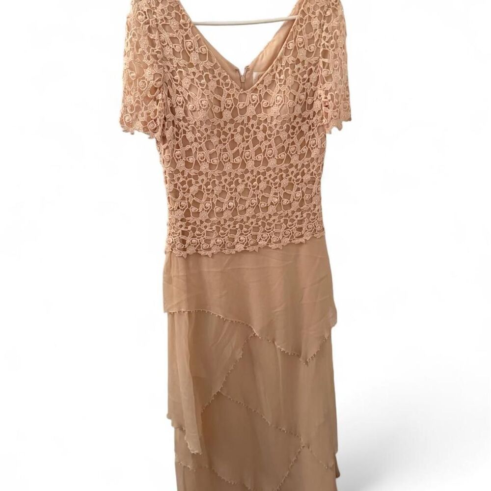 Unbranded Women's Tan and Pink Dress